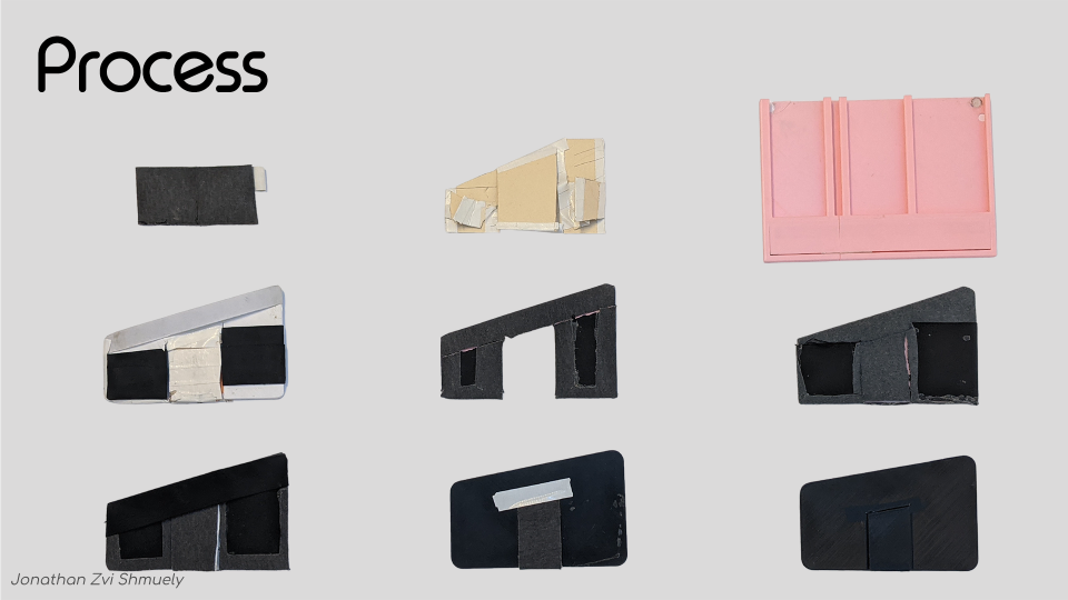 Padpack process: prototypes from paper to final stand