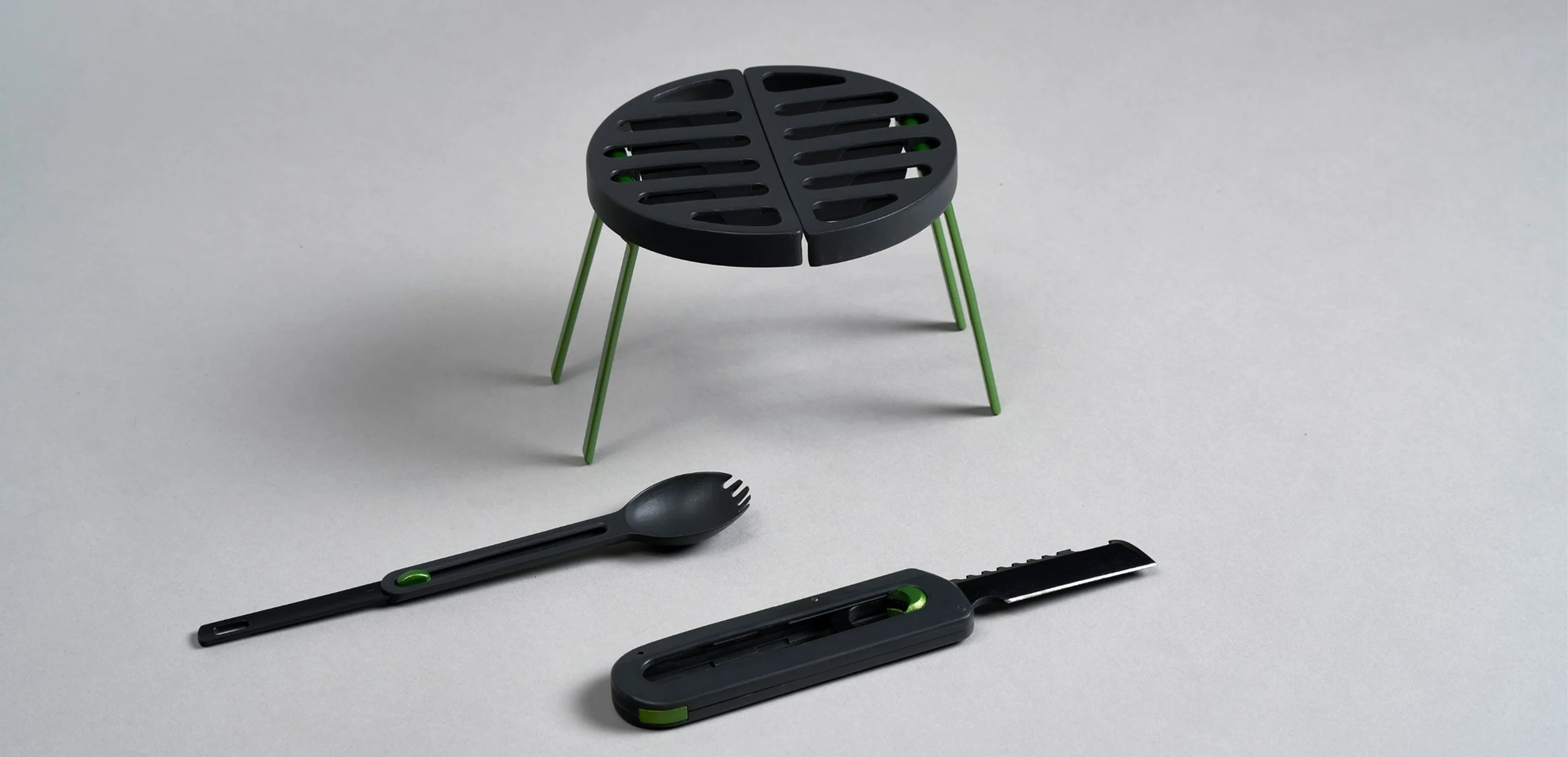 A.O.K. outdoor kitchen grill and spork by Jon Zvi Shmuely