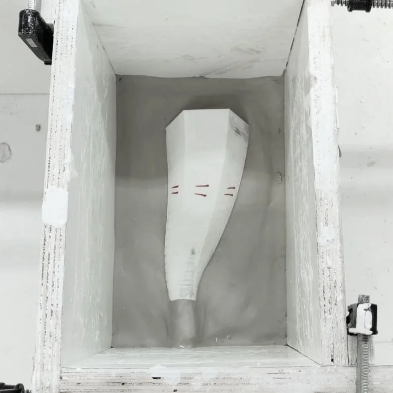 Plaster mould for a slip-cast ceramic vase